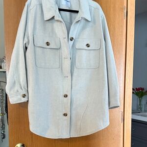 Women's Gray Button-Up Jacket